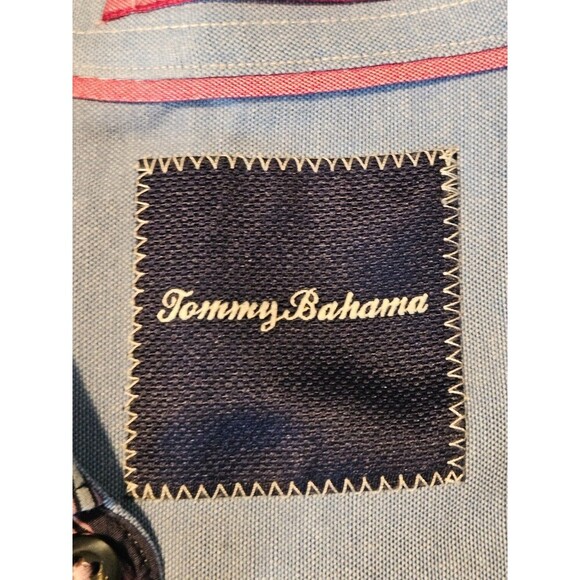 Mens Tommy Bahama Purple Blue Striped Long Sleeve Shirt XL - Picture 7 of 10